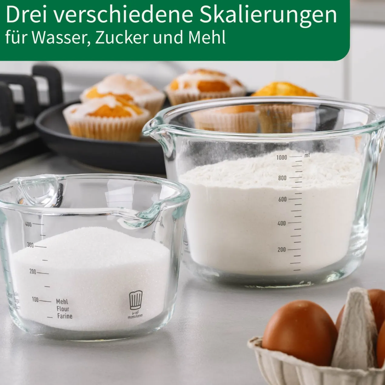 Messbecher Alles aus Glas, 1L