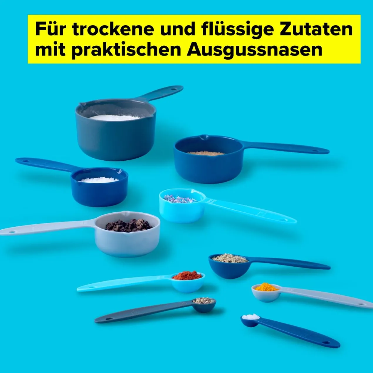 Messbecher und Messlöffel-Set, 10-teilig