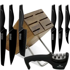 Messerblock-Set inkl. Messerschärfer Wave, 8-teilig