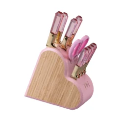 Messerblock-Set, rosa, 10-teilig