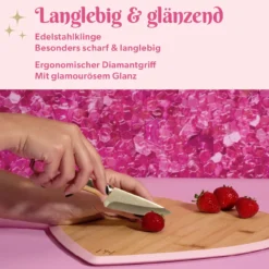 Messerblock-Set, rosa, 10-teilig