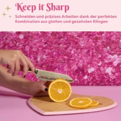 Messerblock-Set, rosa, 10-teilig