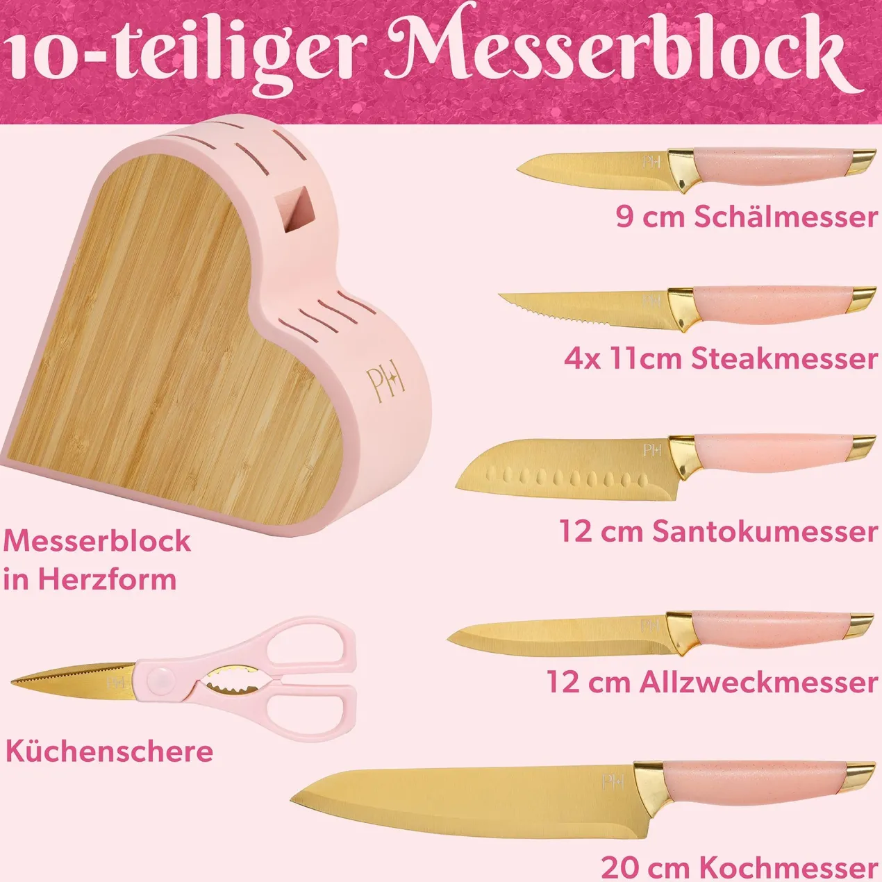 Messerblock-Set, 10-teilig