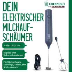 Milchaufschäumer elektrisch, 4-teilig