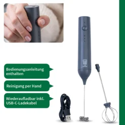 Milchaufschäumer elektrisch, 4-teilig