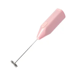 Milchaufschäumer Rosa mit Batterie