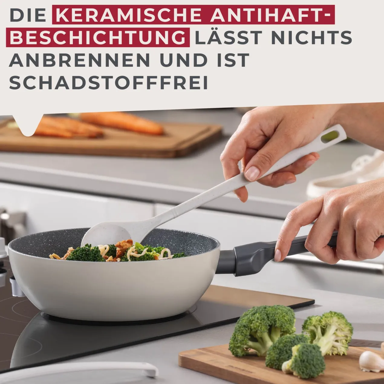 Mini-Wokpfanne Balance, Keramik, antihaft, Ø20cm