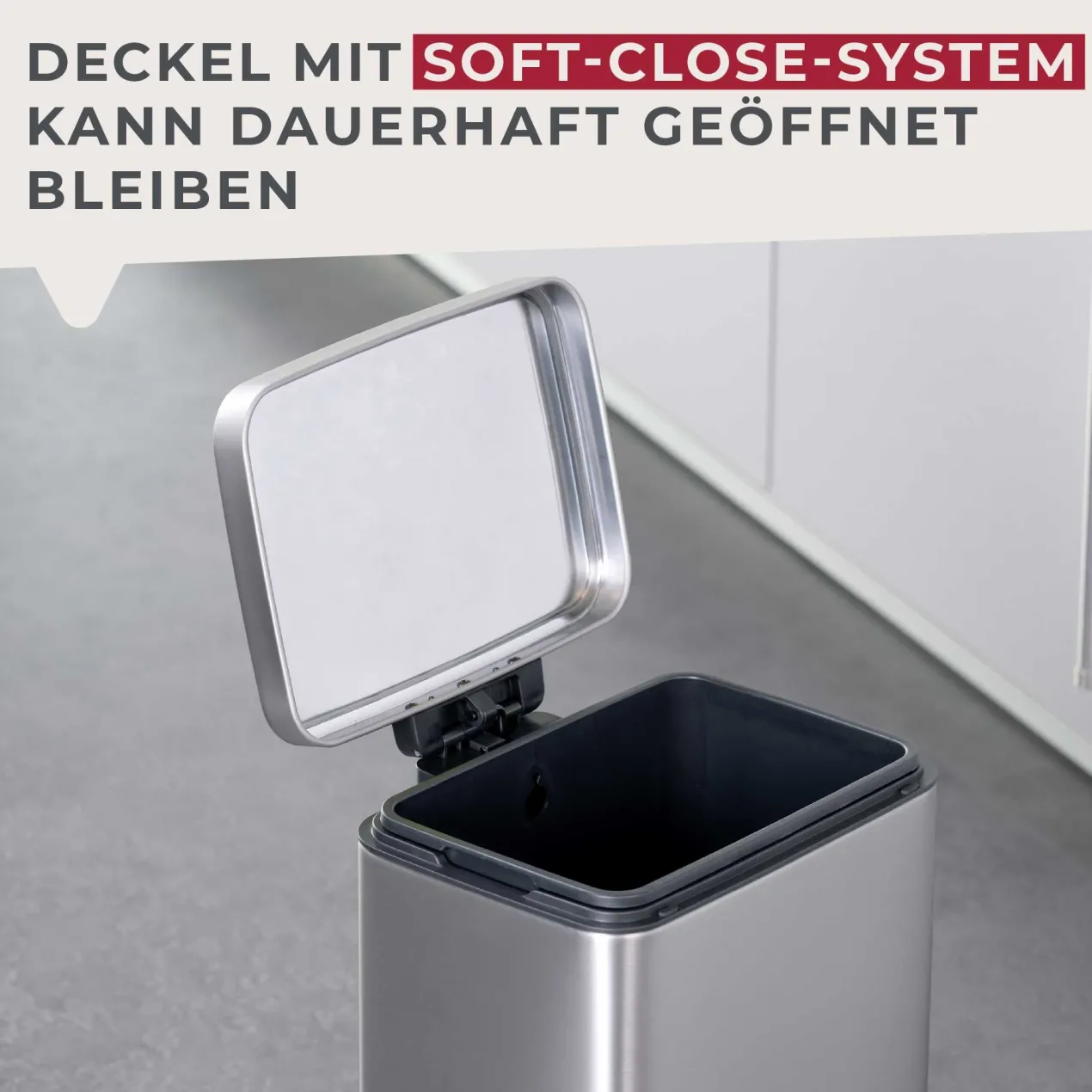 Mülleimer Chicago, silber, 6L