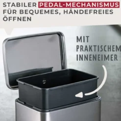 Mülleimer Chicago, silber, 6L