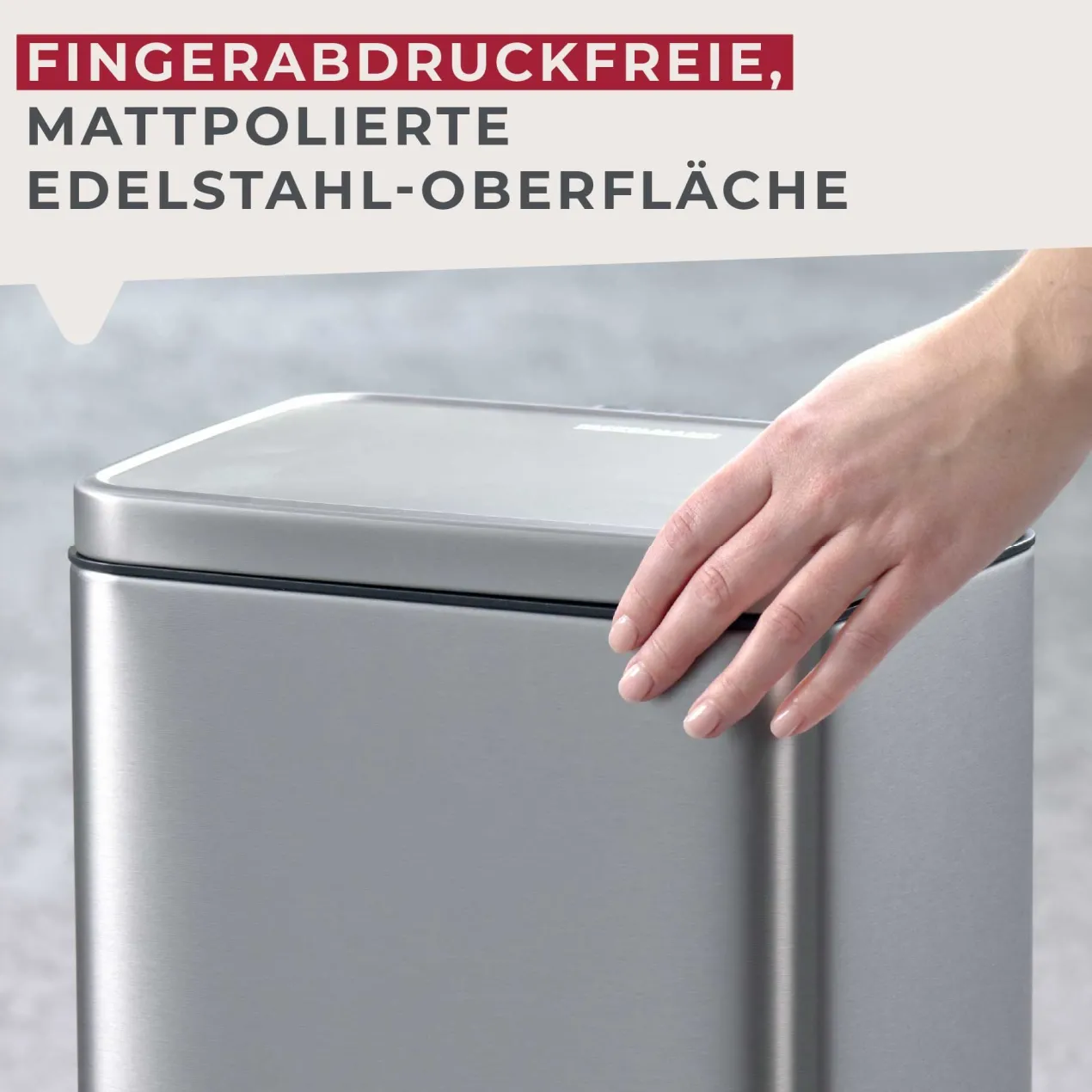 Mülleimer Chicago, silber, 6L