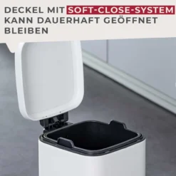 Mülleimer London, weiß, 4L