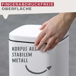 Mülleimer London, weiß, 4L
