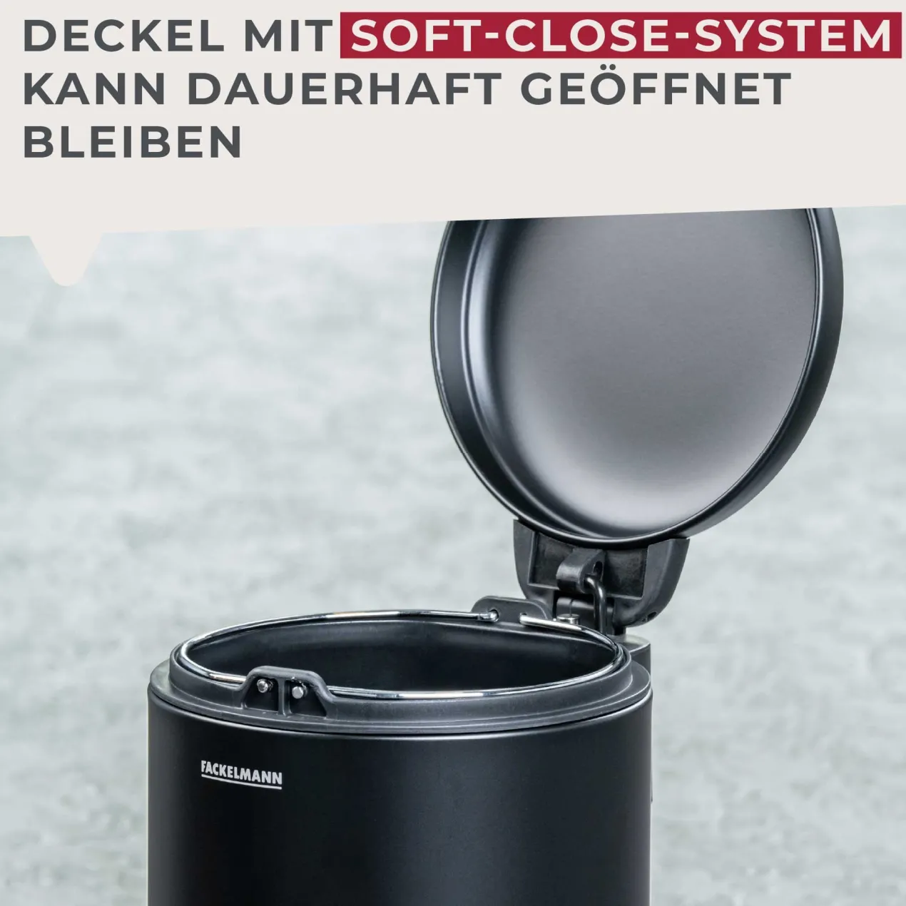 Mülleimer Milano, schwarz, 3L
