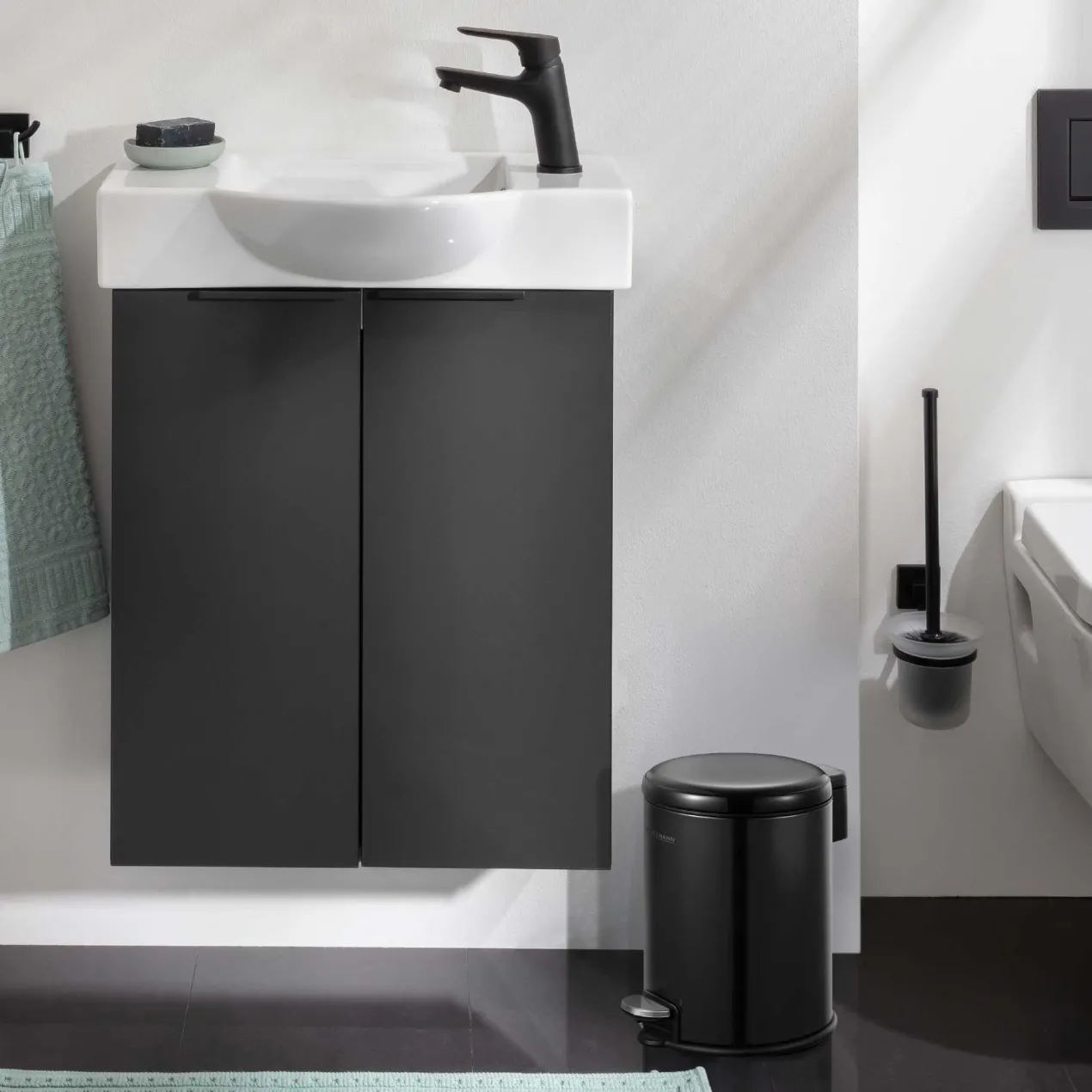 Mülleimer Milano, schwarz, 3L