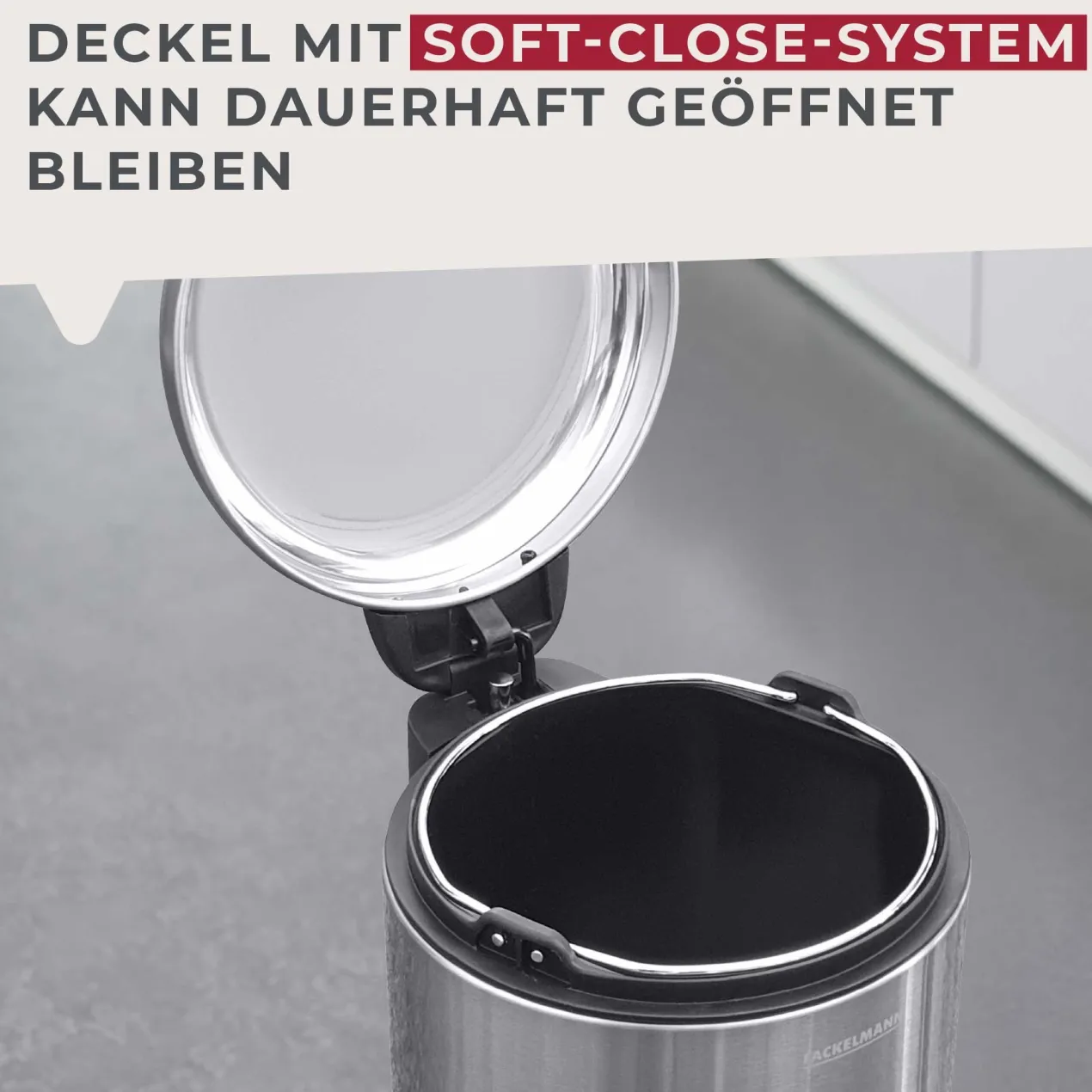 Mülleimer Milano, silber, 3L