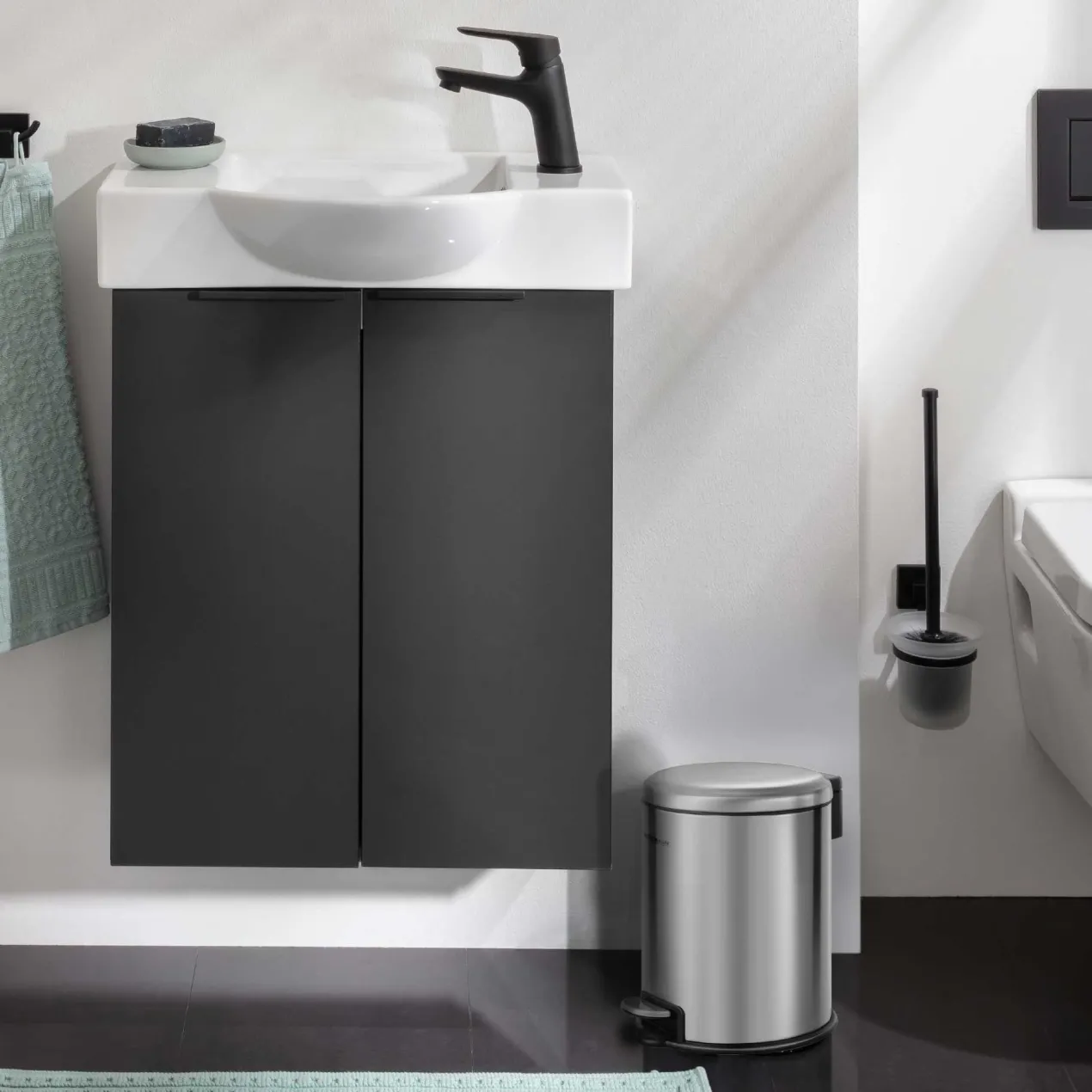 Mülleimer Milano, silber, 3L