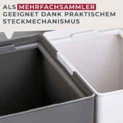 Mülleimer Oslo, grau, 20L