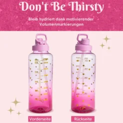 Motivations-Trinkflasche Lila, 2L