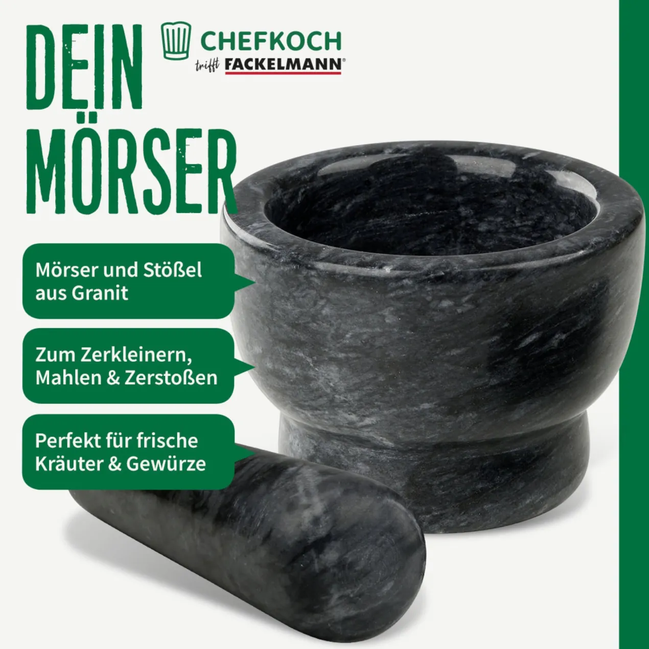 Mörser und Stößel, Granit