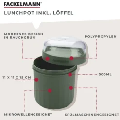 Müsli to go Becher inkl. Löffel, Be The Move, 500ml, grün