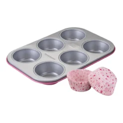 Muffinform 6er mit 50 Papierbackförmchen