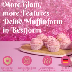 Muffinform 6er mit 50 Papierbackförmchen