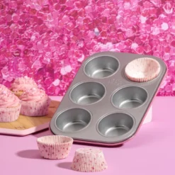 Muffinform 6er mit 50 Papierbackförmchen