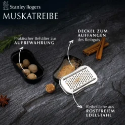Muskatreibe mit Behälter Various, 9,5x5,4cm