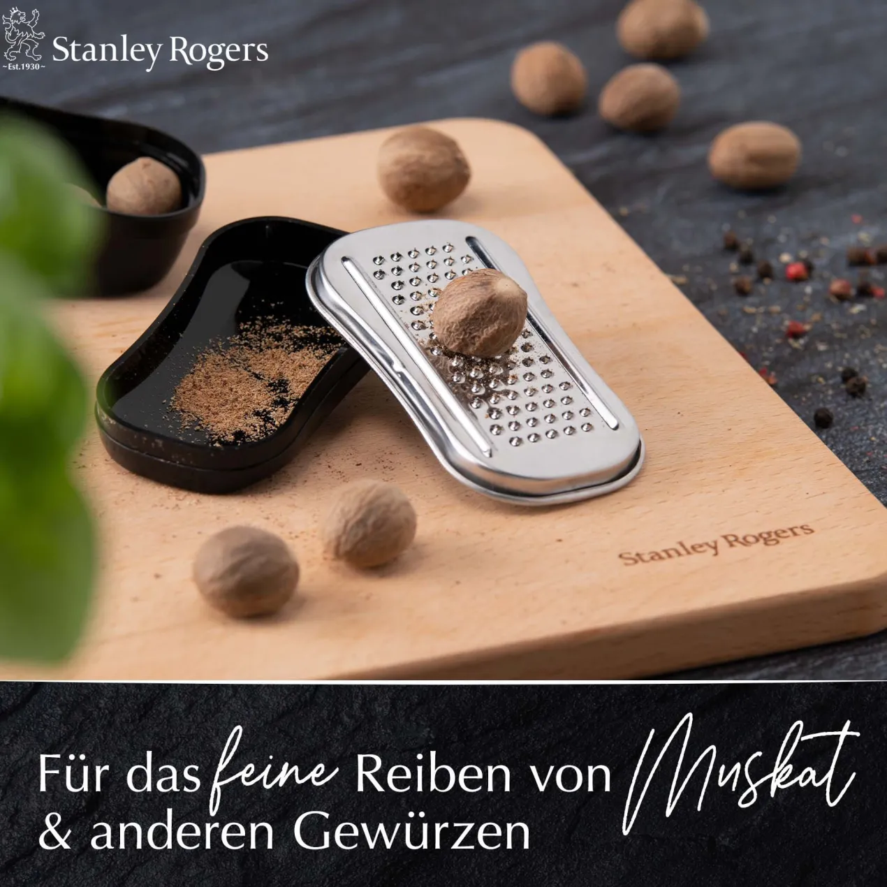 Muskatreibe mit Behälter Various, 9,5x5,4cm