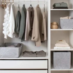 Organize your closet Aufbewahrungsbox, 54x37x21 cm, Filz, grau