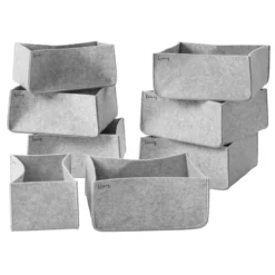 Organize your closet Schubladenorganizer, 8er Set, Filz, grau