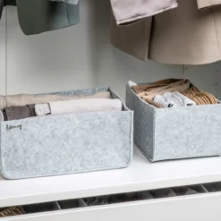 Organize your closet Schubladenorganizer, 2er Set, Filz, grau