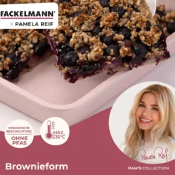 Pamela Reif Backform Brownie Rosa, 23x23cm