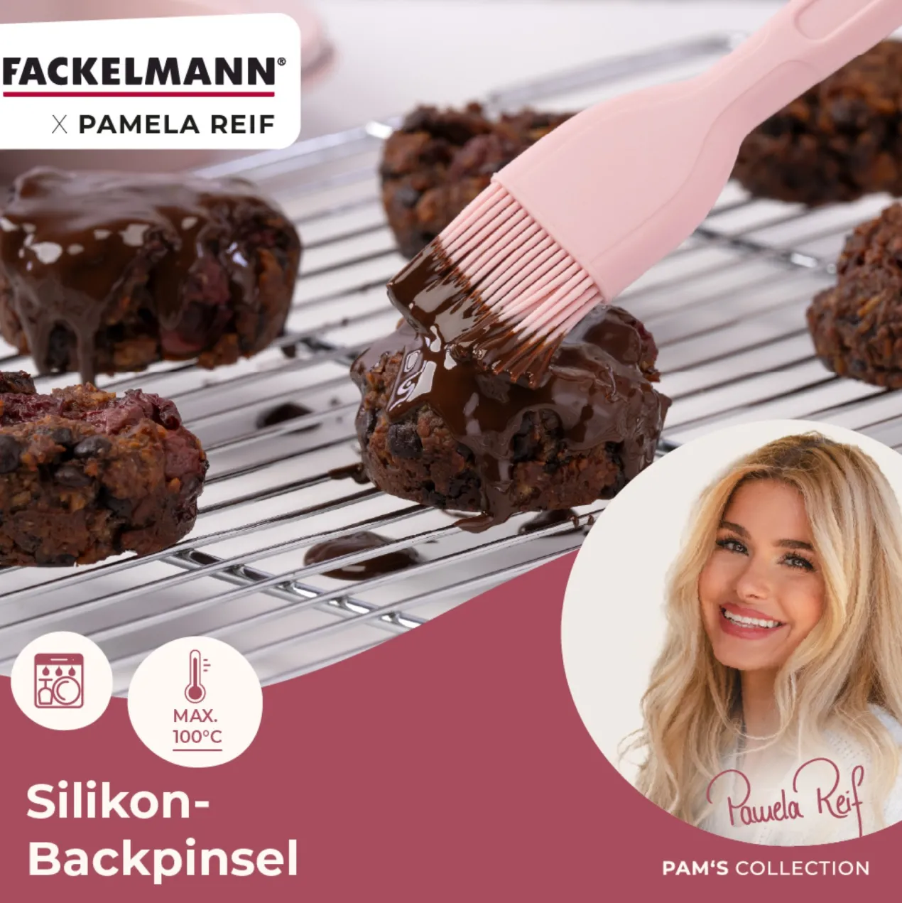 Pamela Reif Backpinsel Rosa, Silikon