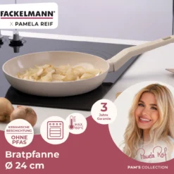 Pamela Reif Bratpfanne Ø24cm, Keramik, Wabenboden