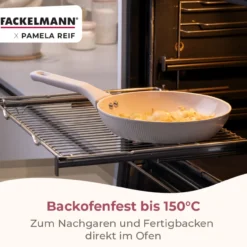Pamela Reif Bratpfannen-Set, Keramik, Soft-Touch-Griff, 3-tlg.