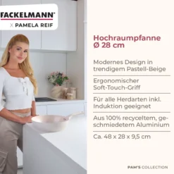 Pamela Reif Hochrandpfanne Shell, Ø28cm