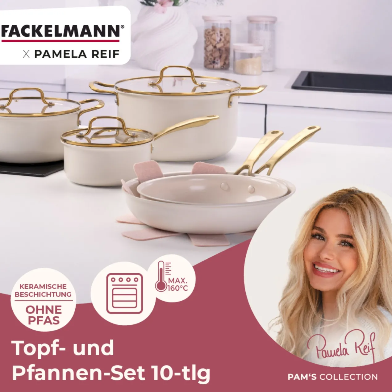 Pamela Reif Kochgeschirr-Set Signature, 10-teilig – 20% Rabatt mit Code: COOK20