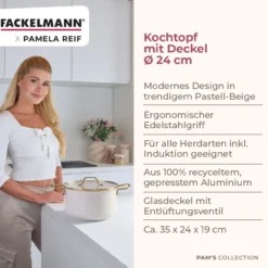 Pamela Reif Kochtopf mit Deckel Signature, Ø24cm – 20% Rabatt mit Code: COOK20
