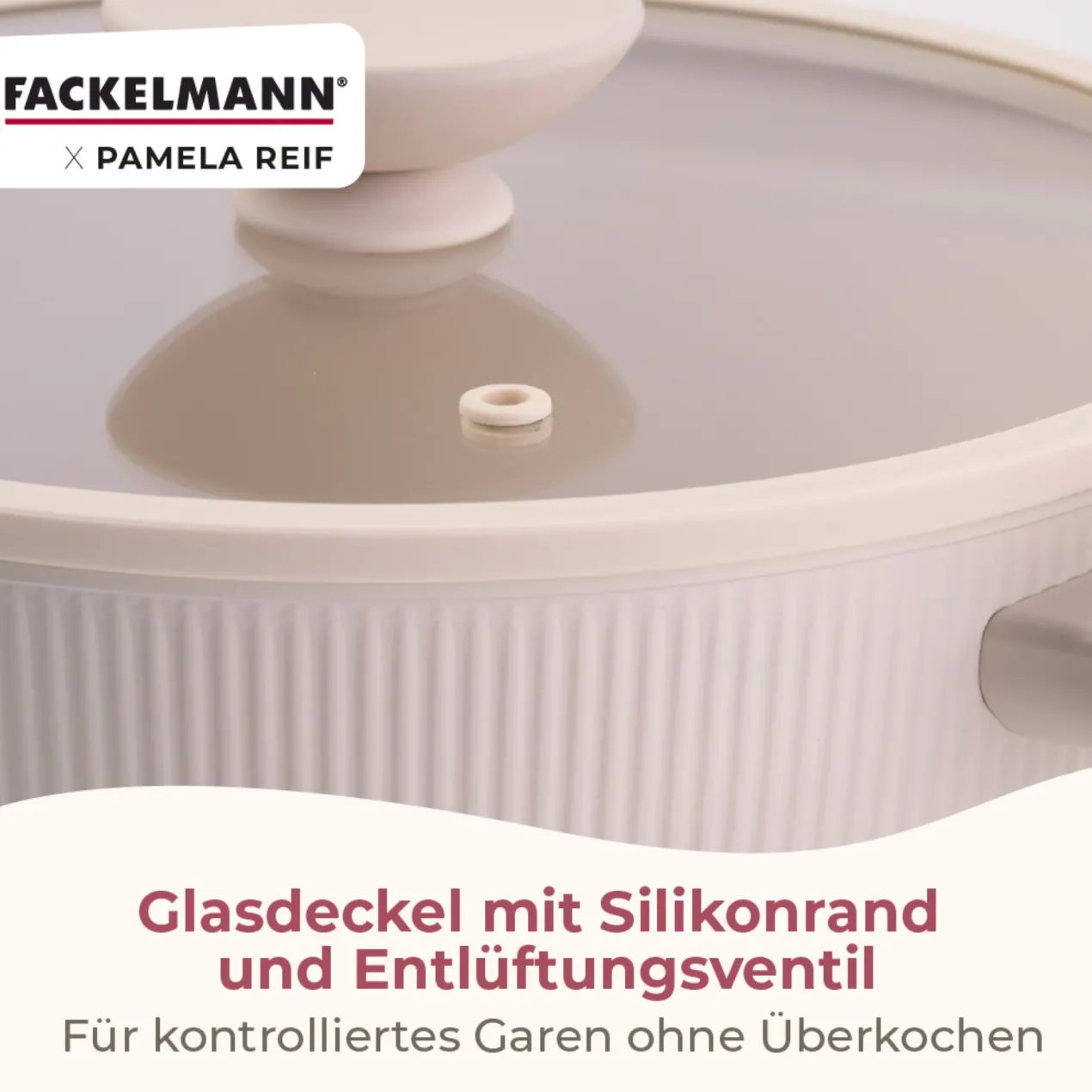 Pamela Reif Kochtopf mit Deckel Shell, Ø24cm