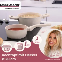 Pamela Reif Kochtopf mit Deckel Shell, Ø20cm