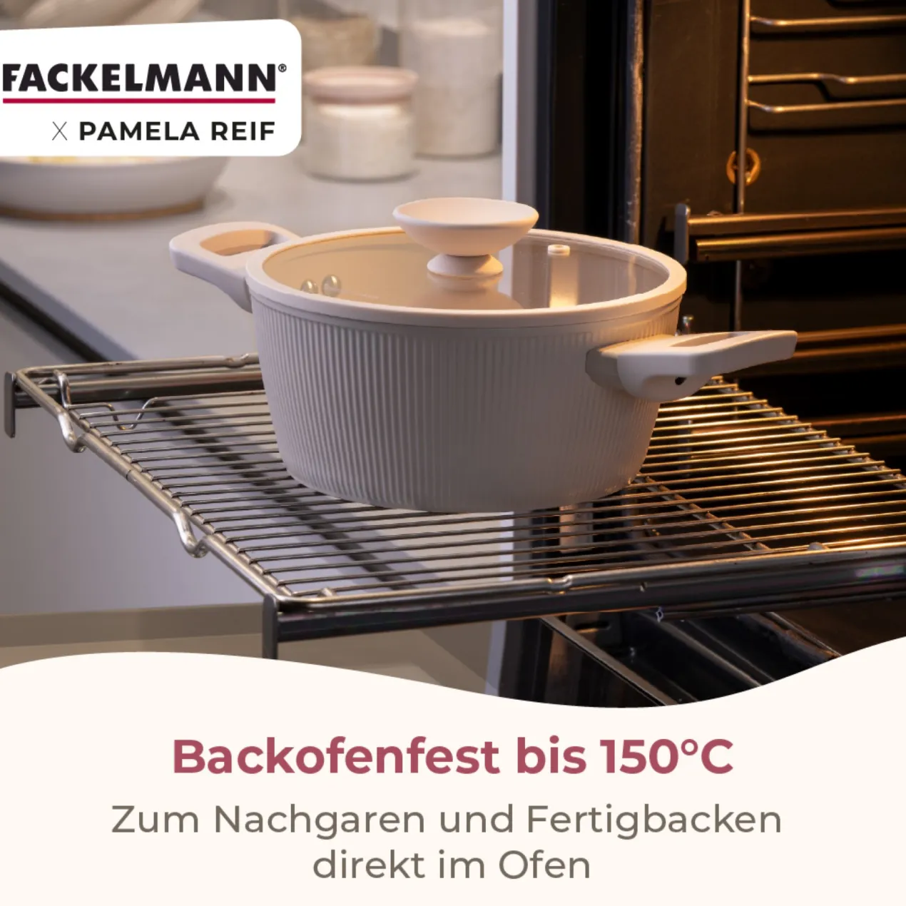 Pamela Reif Kochtopf mit Deckel Shell, Ø20cm