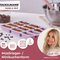 Pamela Reif Müsliriegelform lila, 12er