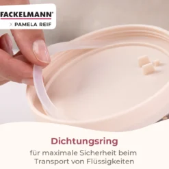 Pamela Reif Müsli to go Becher inkl. Löffel, 500ml, beige