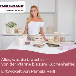 Pamela Reif Müsli to go Becher inkl. Löffel, 500ml, beige