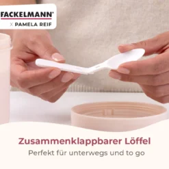 Pamela Reif Müsli to go Becher inkl. Löffel, 500ml, beige