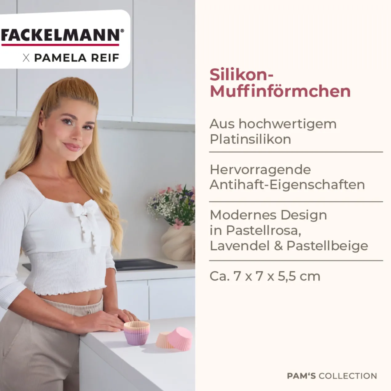 Pamela Reif Muffinförmchen, Silikon 12-teilig
