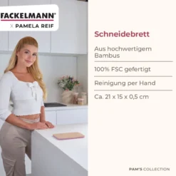 Pamela Reif Schneidebrett Bambus, 15x21cm