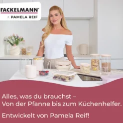 Pamela Reif Snack Box faltbar, eckig, 17x17x7cm, beige