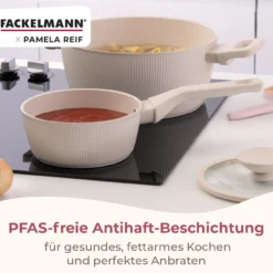 Pamela Reif Stielkasserolle mit Deckel Shell, Ø16cm